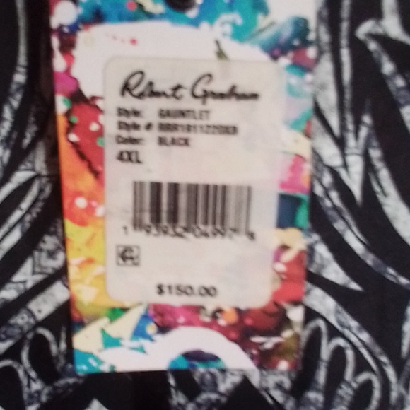 4XL Robert Graham long sleeve dress shirt - Picture 4 of 8
